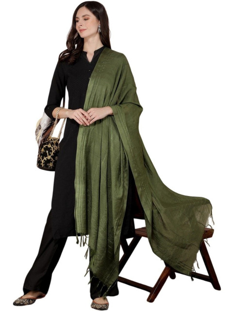 A R SILK Woven Design Dupatta with Sequinned