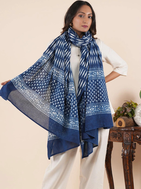 Style Shoes Printed Pure Cotton Block Print Dupatta - Image 3