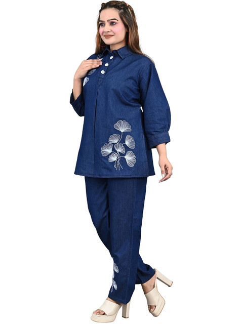 Dickkny Floral Embroidered Shirt with Trousers - Image 5