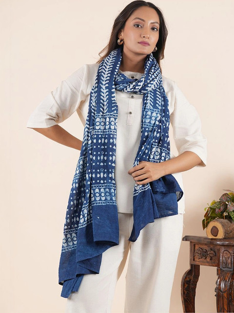 Style Shoes Ethnic Motifs Printed Pure Cotton Block Print Dupatta - Image 5