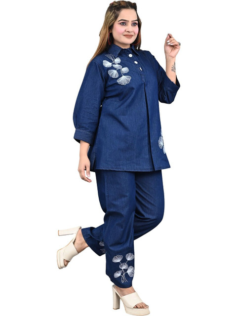 Dickkny Floral Embroidered Shirt with Trousers - Image 2