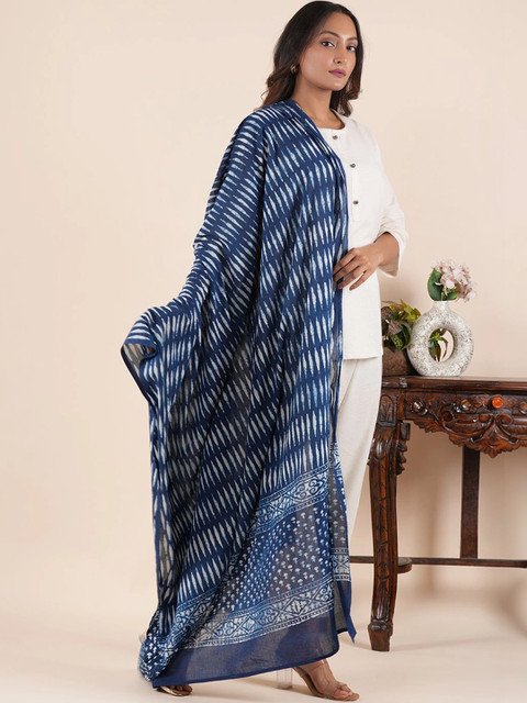Style Shoes Printed Pure Cotton Block Print Dupatta - Image 2