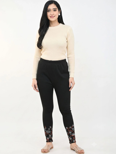 IndiWeaves Bottom Printed Woollen Warm Ankle Length Leggings