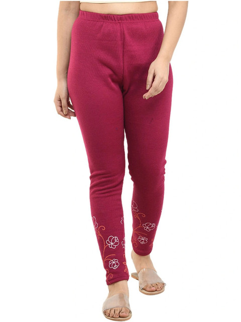 IndiWeaves Bottom Printed Woollen Warm Ankle Length Leggings - Image 2