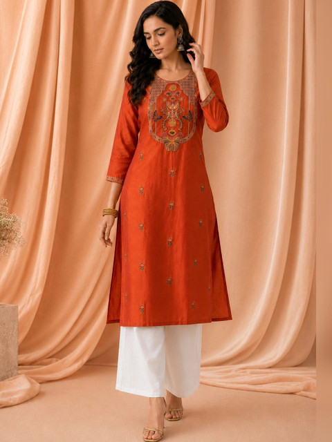 CREATIVE KORNER Women Embroidered Thread Work Kurta