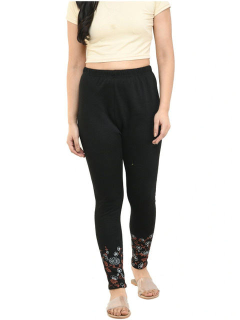 IndiWeaves Bottom Printed Woollen Warm Ankle Length Leggings - Image 2