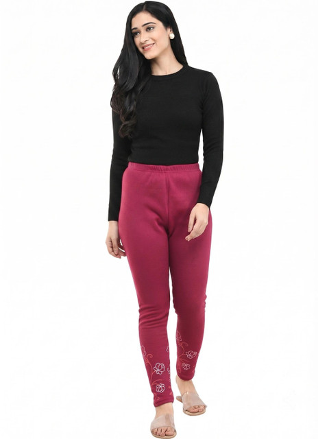 IndiWeaves Bottom Printed Woollen Warm Ankle Length Leggings