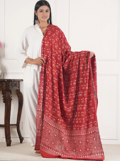 Style Shoes Ethnic Motifs Printed Pure Cotton Batik Dupatta