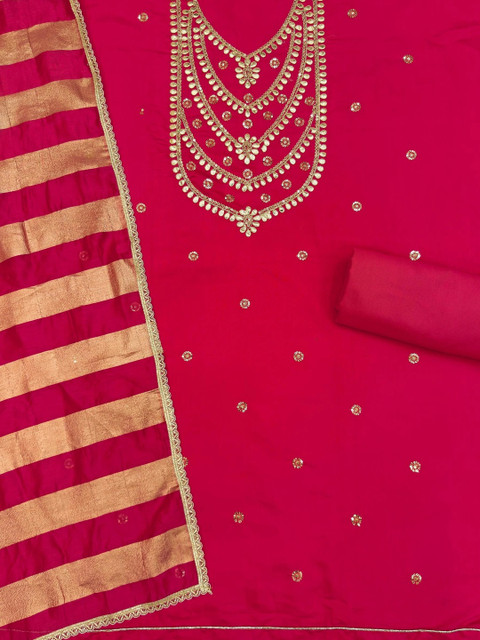 all about you Embroidered Unstitched Dress Material - Image 6