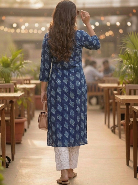 Pjyot by surhi Women Ethnic Motifs Printed Thread Work Indie Prints Kurta - Image 4