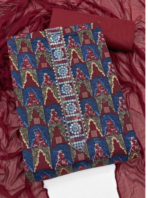 CLEMIRA Printed Pure Cotton Unstitched Dress Material - Image 2