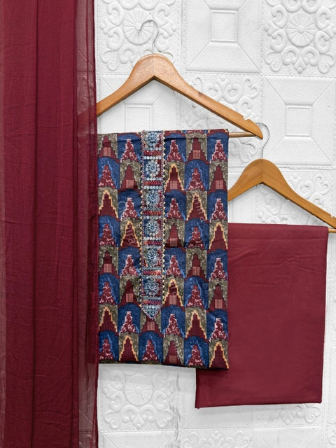 CLEMIRA Printed Pure Cotton Unstitched Dress Material - Image 5