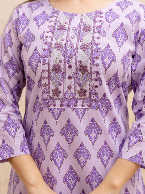 Pjyot by surhi Women Ethnic Motifs Printed Sequinned Kurta - Image 2