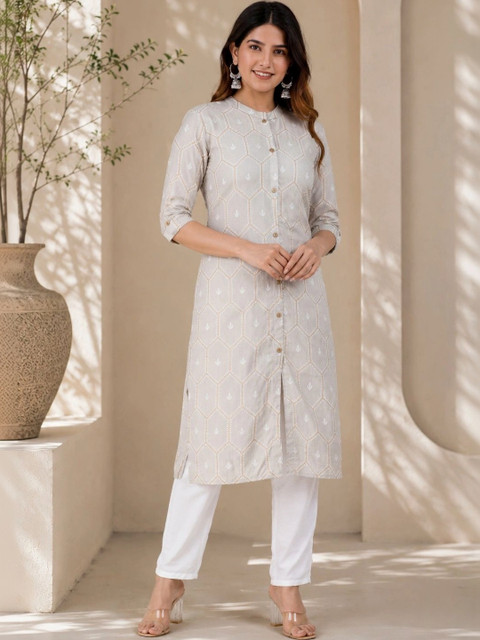 Indiwest Women Geometric Printed Kurta