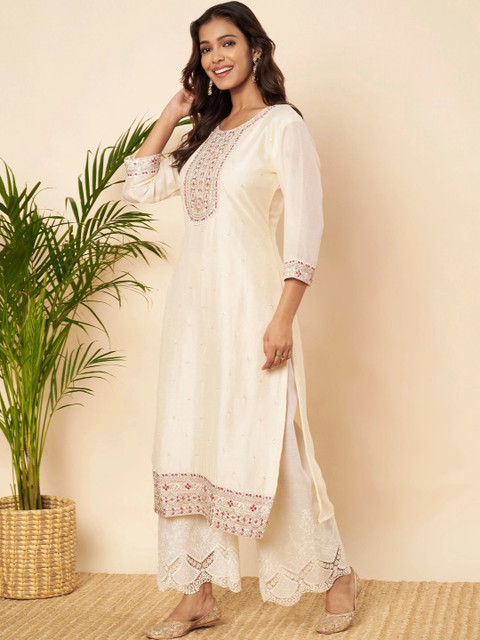 rarethread Women Ethnic Motifs Embroidered Kurta - Image 7