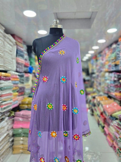 TAMNNA DUPATTA HUB Dupatta with Mirror Work - Image 5