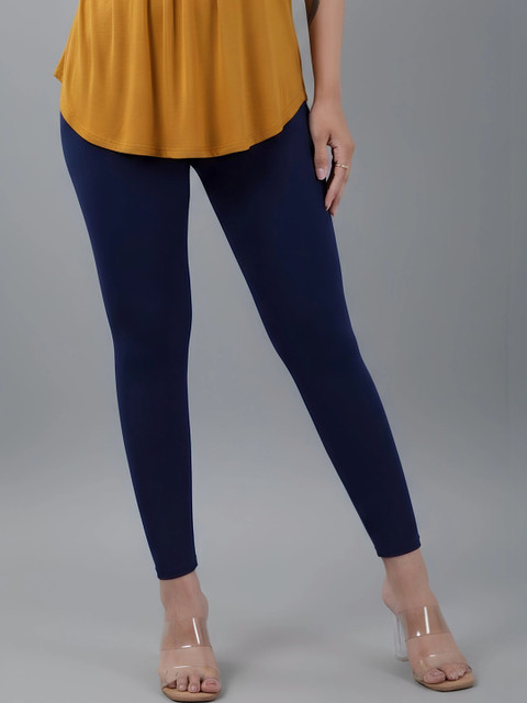 COLRINA Women Cotton Blend Solid Ankle Length Leggings