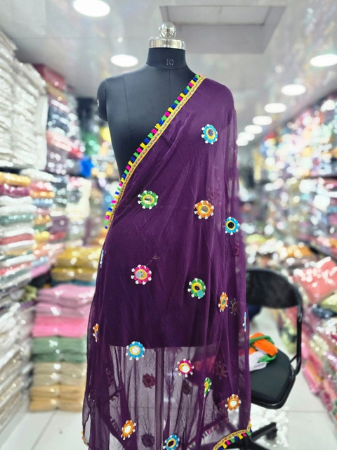 TAMNNA DUPATTA HUB Ethnic Motifs Dupatta with Mirror Work - Image 5