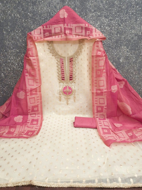 F 13 STUDIO Art Silk Unstitched Dress Material - Image 5