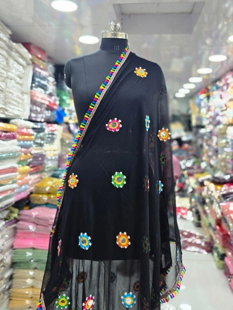TAMNNA DUPATTA HUB Ethnic Motifs Dupatta with Mirror Work - Image 4