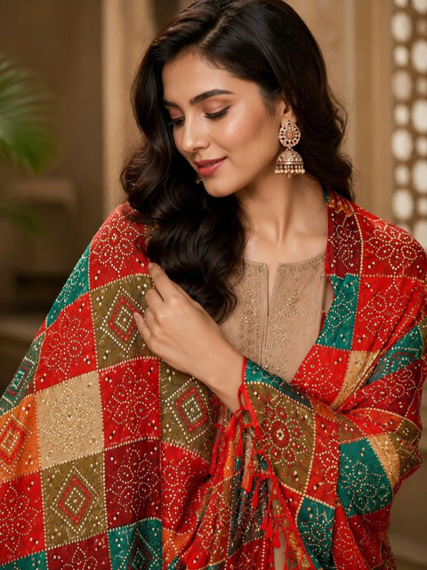 STUTI FASHION Printed Bandhani Dupatta - Image 2