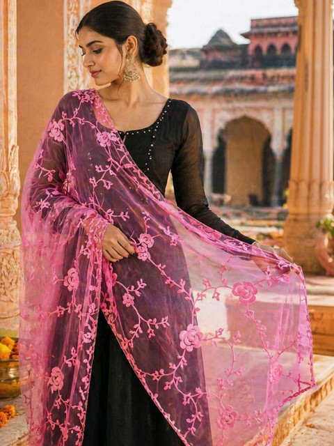 STUTI FASHION Embroidered Dupatta with Thread Work - Image 2