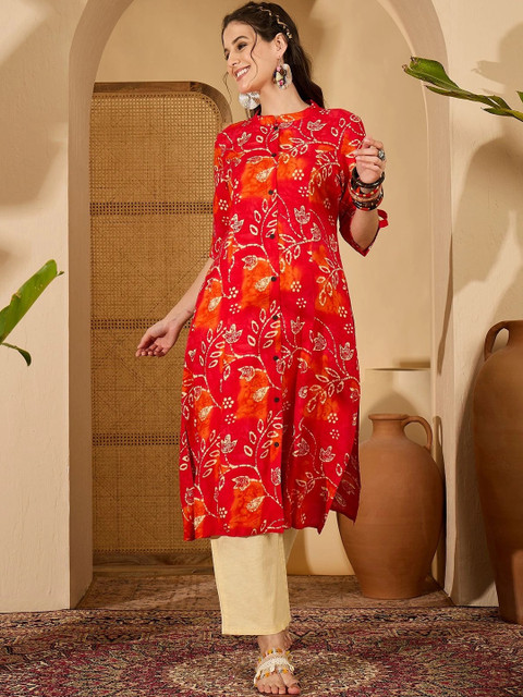 Sangria Women Floral Printed Indie Florals Kurta