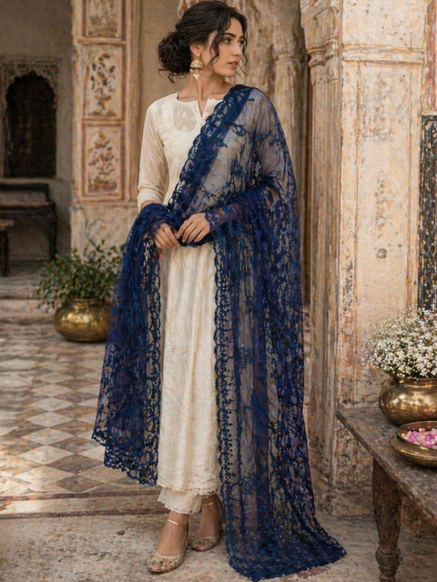 STUTI FASHION Embroidered Dupatta with Thread Work