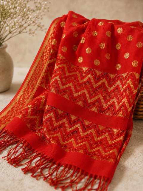 STUTI FASHION Woven Design Dupatta with Zari - Image 4
