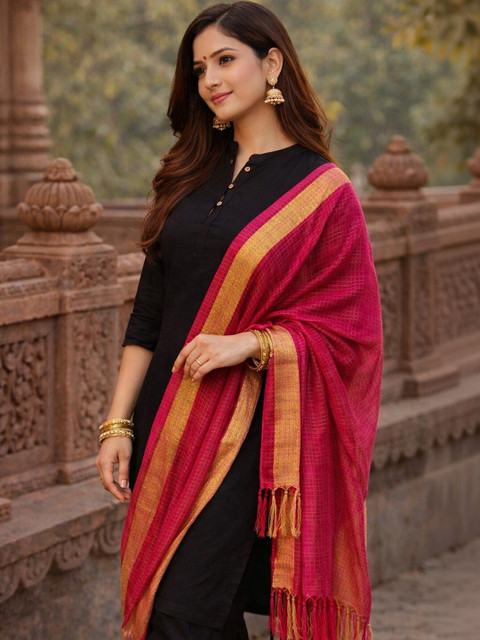 STUTI FASHION Woven Design Art Silk Dupatta - Image 2