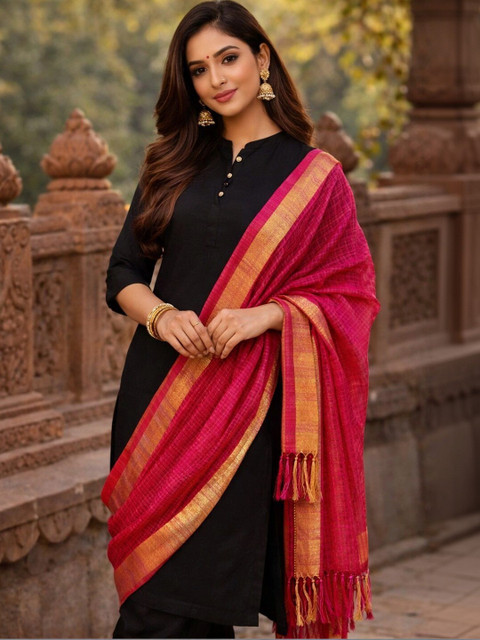 STUTI FASHION Woven Design Art Silk Dupatta