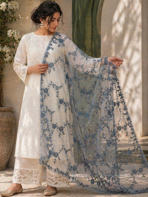 STUTI FASHION Embroidered Dupatta with Sequinned