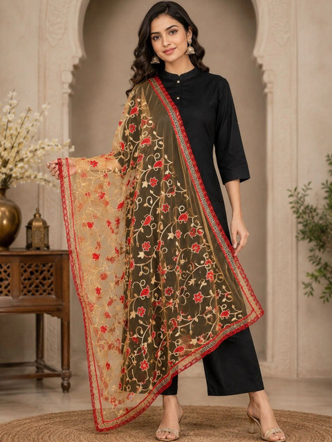 STUTI FASHION Embroidered Dupatta with Thread Work
