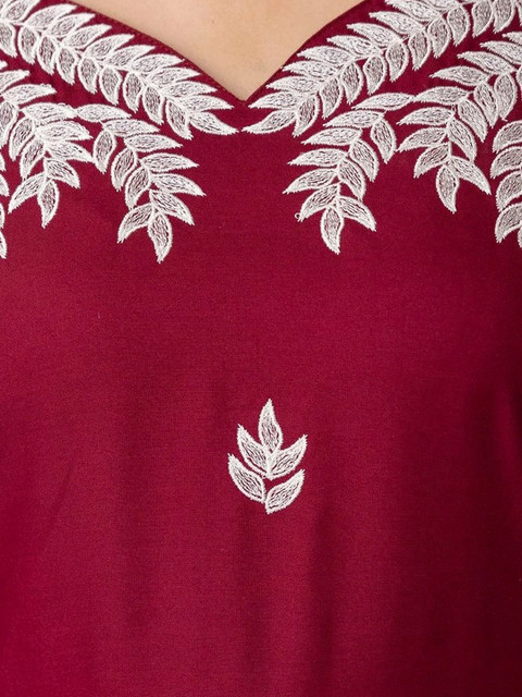 Sangria Women Embroidered Thread Work Kurta - Image 4