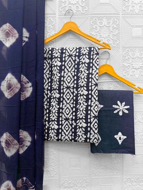 Mitera Printed Pure Cotton Unstitched Dress Material