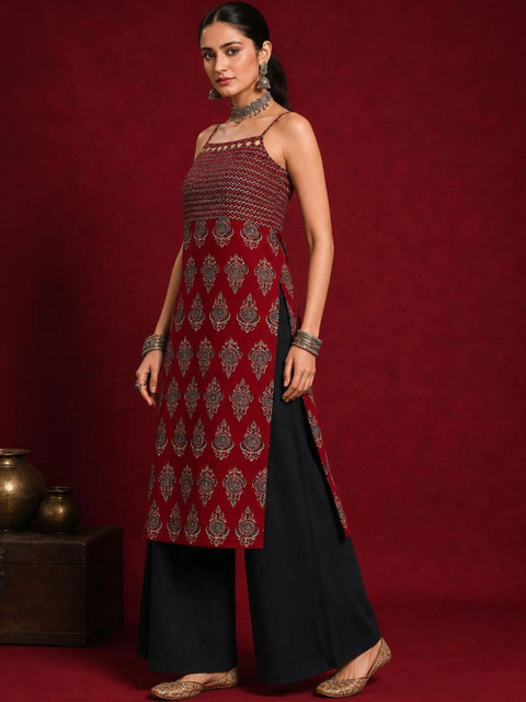 Ethnic Junction Women Ethnic Motifs Printed Kurta - Image 3