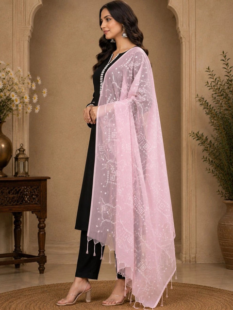 STUTI FASHION Ethnic Motifs Embroidered Dupatta with Thread Work - Image 2