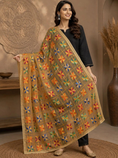 STUTI FASHION Embroidered Dupatta with Thread Work - Image 2
