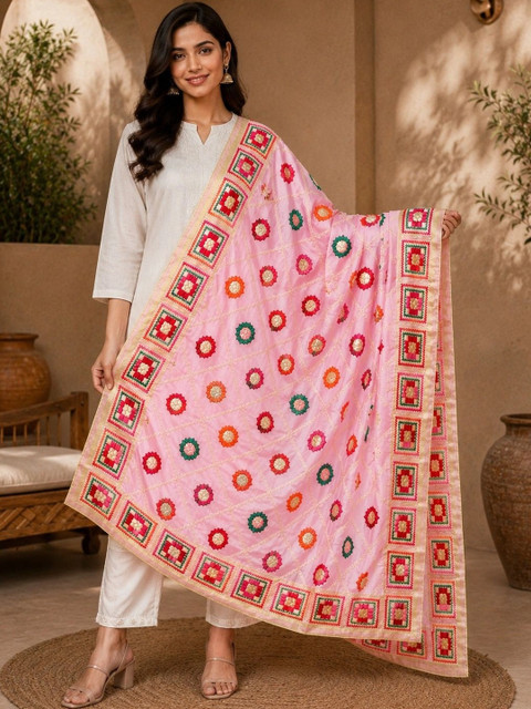 STUTI FASHION Ethnic Motifs Embroidered Dupatta with Thread Work - Image 2