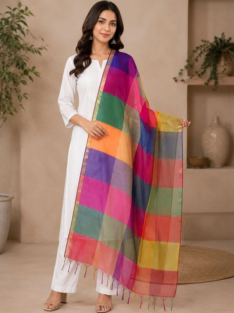STUTI FASHION Colourblocked Art Silk Dupatta