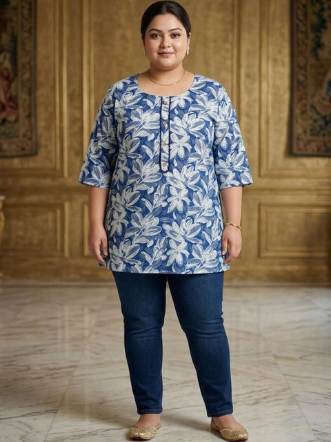 KALINI Women Floral Printed Indie Florals Kurta