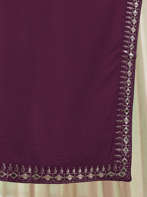 Sangria Women Ethnic Motifs Embroidered Thread Work Anarkali Kurta - Image 5