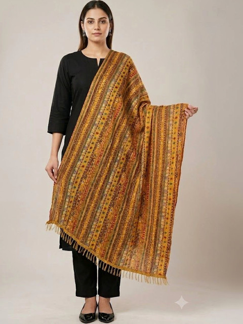 IVAARA Ethnic Motifs Embroidered Dupatta with Thread Work - Image 3