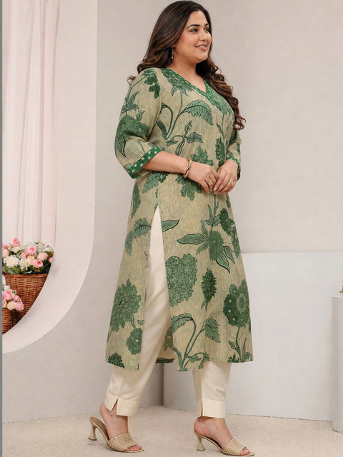 EXTRA LOVE BY LIBAS Women Floral Printed Floral Kurta - Image 4