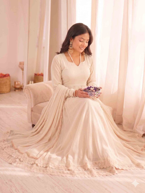 Soldlook Women Empire Kurta with Palazzos & With Dupatta - Image 5