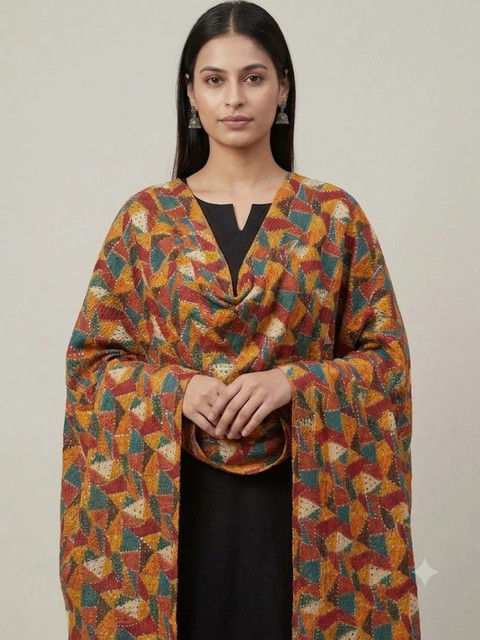 IVAARA Printed Dupatta with Thread Work - Image 2