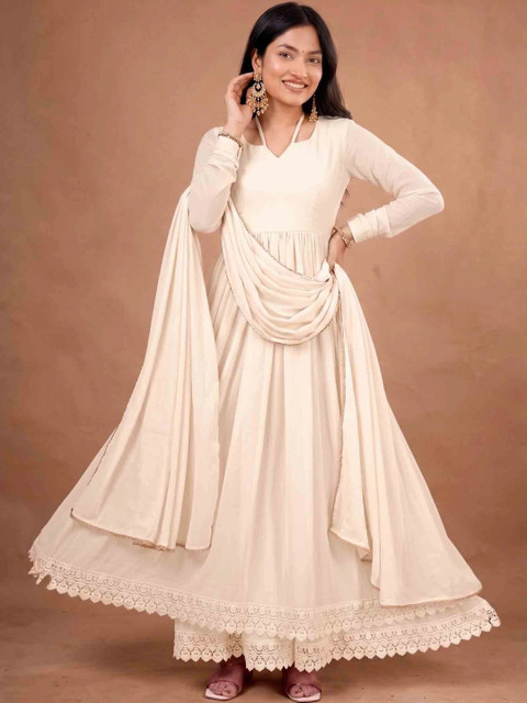Soldlook Women Empire Kurta with Palazzos & With Dupatta