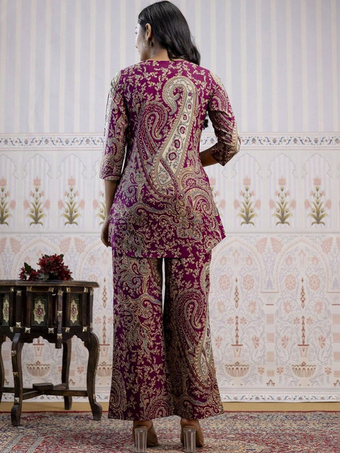 LIAPARO Bohemian Printed Tunic with Palazzos - Image 2