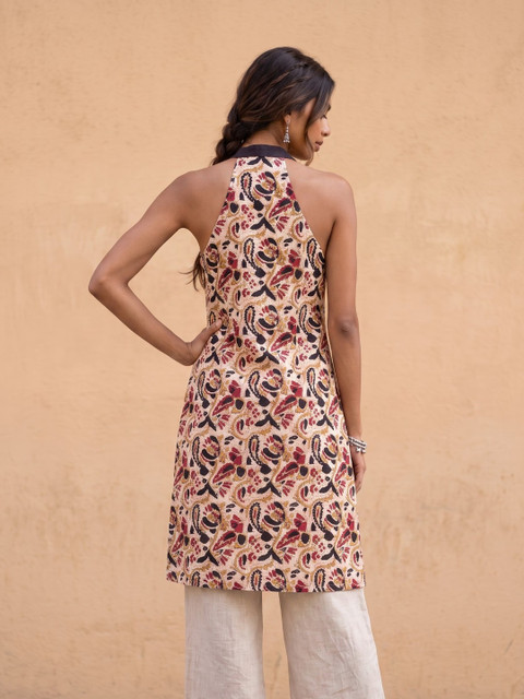 fusion by glitchez Ethnic Motifs Printed Straight Kurta - Image 2