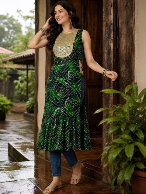 KALINI Women Bandhani Kurta - Image 2